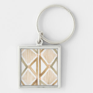 Mombasa minnen IV Fyrkantig Silverfärgad Nyckelring