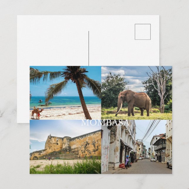 Mombasa-vykort Vykort (Fram/baksida)