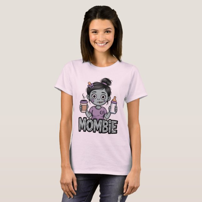 Mombie | Funny Zombie Mom Shirt T (Hel framsida)