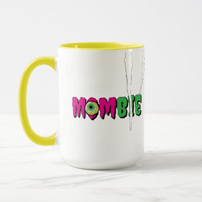 MOMbie Ghoulishly Roligt Funny Halloween Mugg (Vänster)