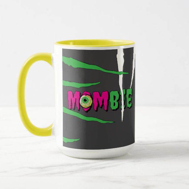 MOMbie Ghoulishly Roligt Funny Halloween Mugg (Vänster)