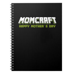 Momcraft Lycklig Mor Day Funny Gamer Mamma Anteckningsbok