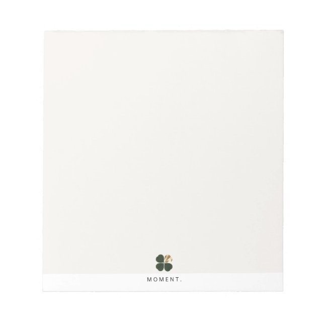 Moment Gilded Clover Luxe Minimalist Notepad Anteckningsblock (Framsida)