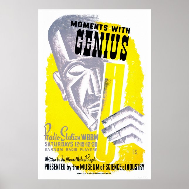 Moment med Genius 1941 WPA Poster (Framsidan)