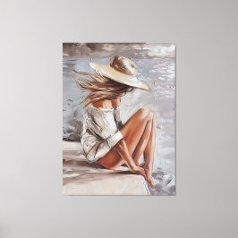 Moment med självbetjäning canvastryck