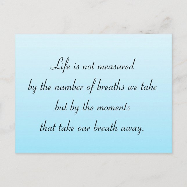 Moment som tar vår andning bort vykort (Framsida)