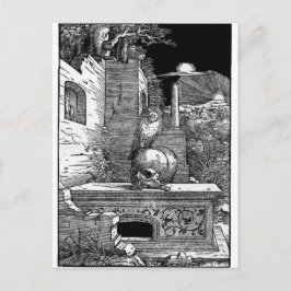 Momento Mori vintage vycard Vykort