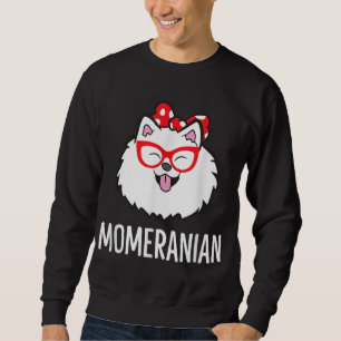 Momeransk funny Pomeranian Mamma Cute Pommania Lång Ärmad Tröja