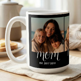 MomEstablishedScript Black 3 Photo Kaffemugg