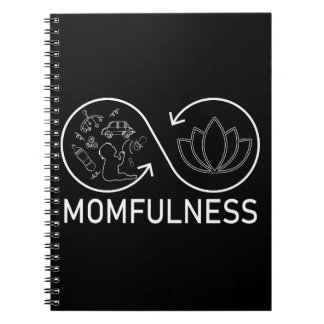 Momfulness Lotus Oändlighet Baby Kaos Linjekonst Anteckningsbok