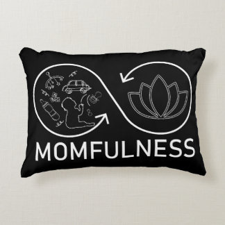 Momfulness Lotus Oändlighet Baby Kaos Linjekonst Prydnadskudde