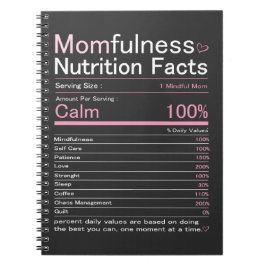 Momfulness Näringsfakta Typografi Konst Anteckningsbok