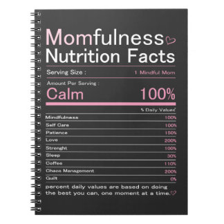 Momfulness Näringsfakta Typografi Konst Anteckningsbok