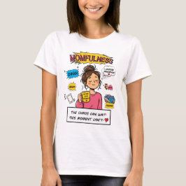 Momfulness-serieteckning Mindful Mom-citat Konst T Shirt