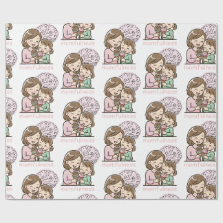 Momfulness Söt Mor Dotter Glassmönster Presentpapper