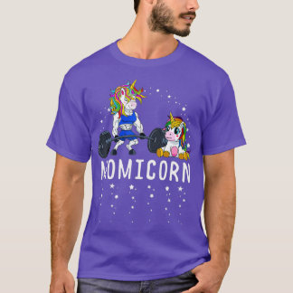 Momicorn Unicorn Mamma Fitness Gym Weightlift T Shirt