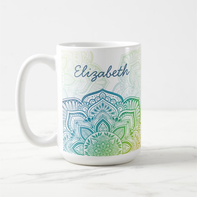 Momijigari Mandala 15 oz. Personalized Mug Kaffemugg (Vänster)