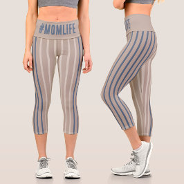 Momlife beige blue och white