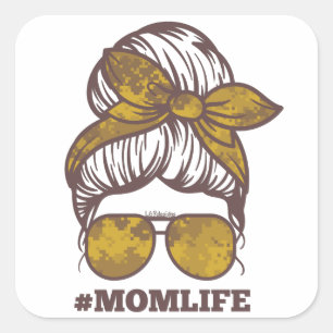 #MOMLIFE lustig mors dag-presentidé Fyrkantigt Klistermärke