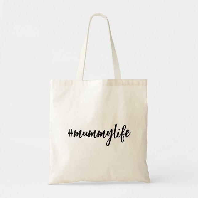 #MomLife | Modernt Föräldraskap Skriptdesign Tygkasse (Framsidan)