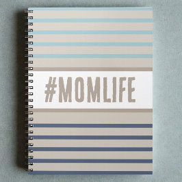 Momliv turkosblå och beige anteckningsbok