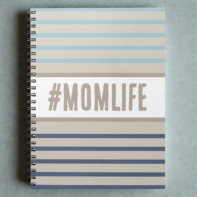 Momliv turkosblå och beige anteckningsbok (momlife notebook)