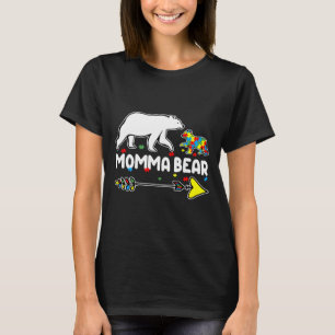 Momma Bear Autism Awareness Autistic T Shirt