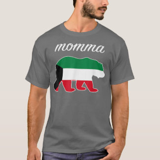 Momma Bear Kuwait Flag Kuwaiti Roots T Shirt