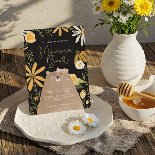 Momma Bear & Sweet honey Bee Flicka Shower Inbjudningar