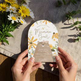 Momma Bear & Sweet honey Bee Flicka Shower Inbjudningar