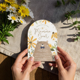 Momma Bear & Sweet honey Bee Pojke Shower Inbjudningar