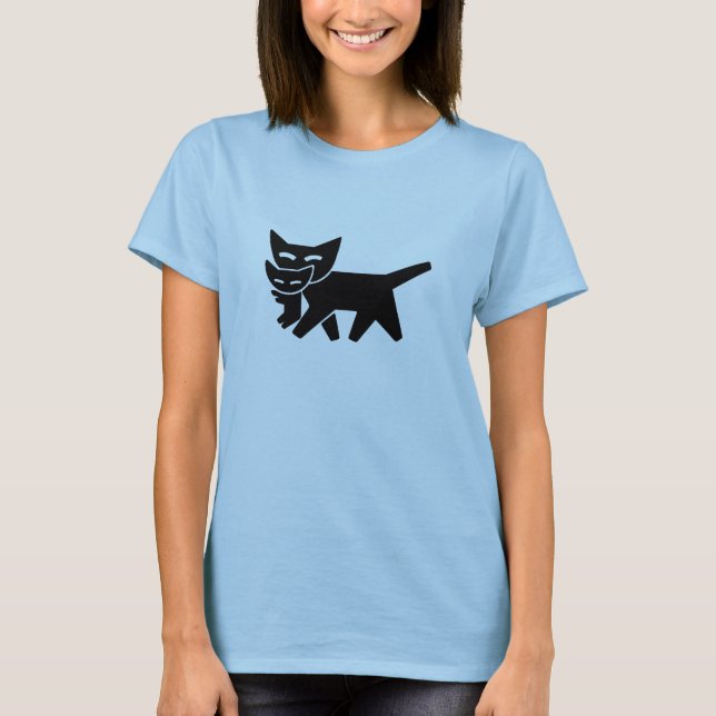 Momma Cat och Kitten T-shirt (Framsida)