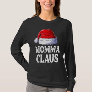Momma Claus jul-Mamman Santa Family Matching P T Shirt