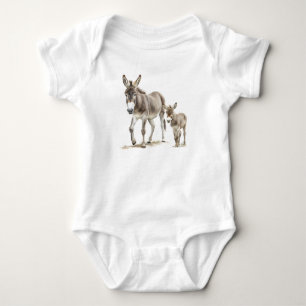 Momma Donkey och Baby Donkey, Baby Shower, Baby Gi T Shirt