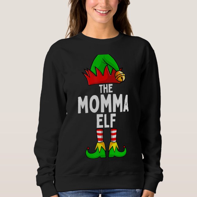 Momma Elf Matching Familjejul Kvinnor T Shirt (Framsida)
