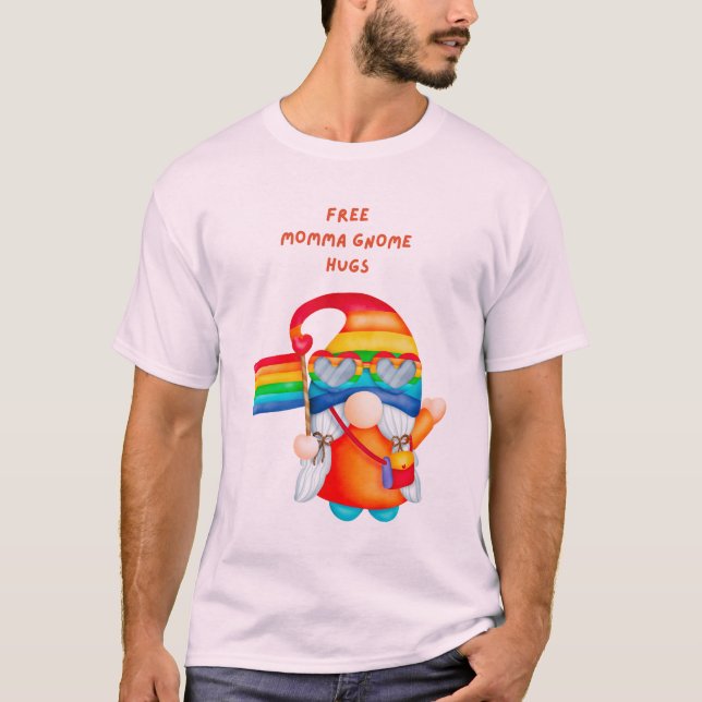 Momma gnome hugs t shirt (Framsida)