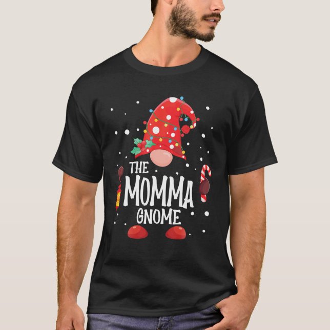 Momma Gnome Matching Familjestöd T Shirt (Framsida)