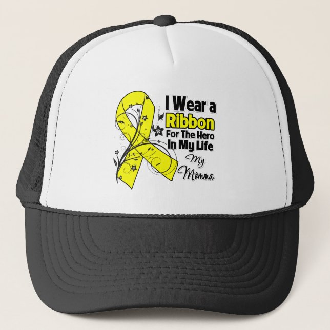 Momma Hero i mitt liv Sarcoma Awareness Truckerkeps (Framsida)