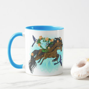 Momma Horse och föl Mugg