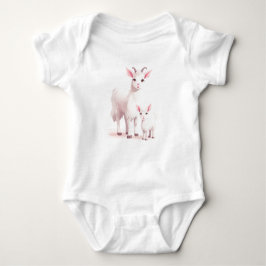 Momma och Baby Llama, Crea, Baby Boskap T Shirt