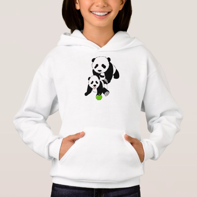 Momma och Baby Panda Tröja (Framsida)