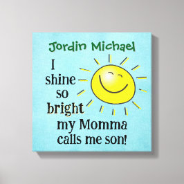 Momma och Son Kärlek Canvastryck