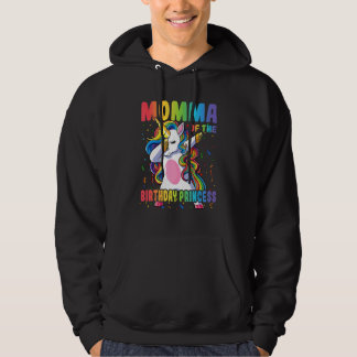 Momma prinsessan Dabbing Unicorn Gir Hoodie