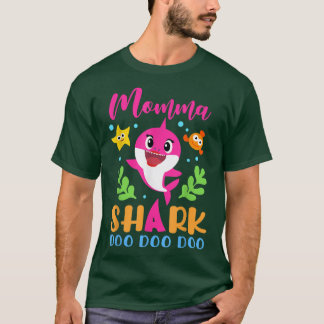 Momma Shark Momma Shark Älskare-familjen Mors dag T Shirt