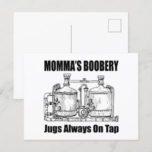 Momma stölder alltid på tap vykort