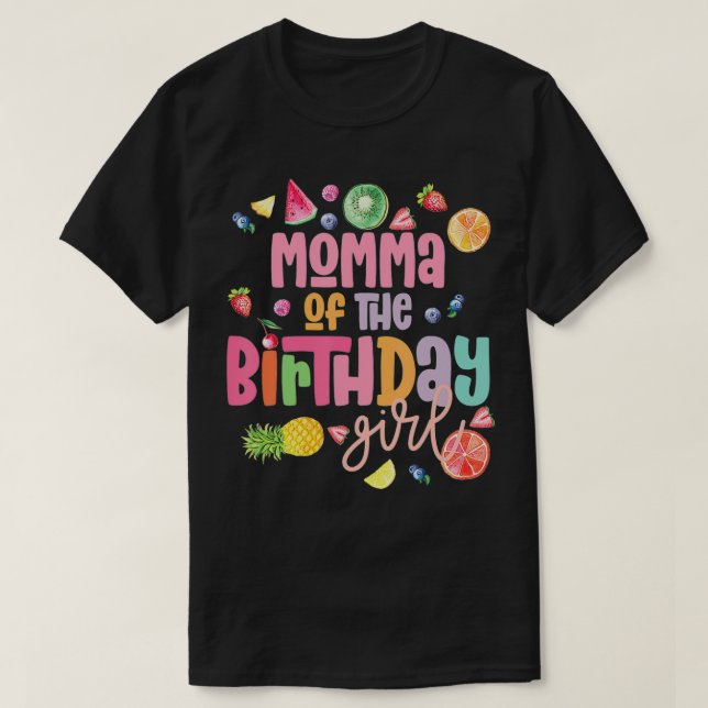 Momma Twotii Frutti 2 år gamla Tropiska fruktfödel T Shirt (Design framsida)