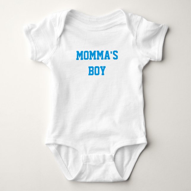 "MOMMA'S BOY" Pojke Bomullsdräkt Tee (Framsida)