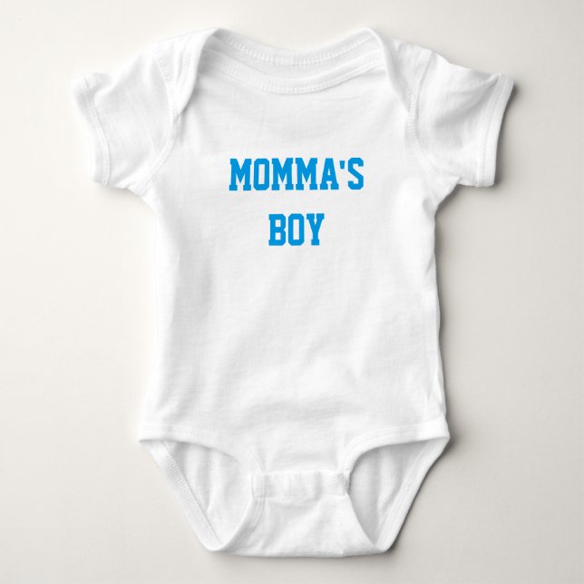 "MOMMA'S BOY" Pojke Bomullsdräkt Tee Shirt (Framsida)