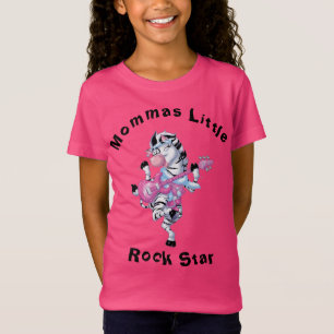 Mommas Little Rockstjärna Zebra T Shirt