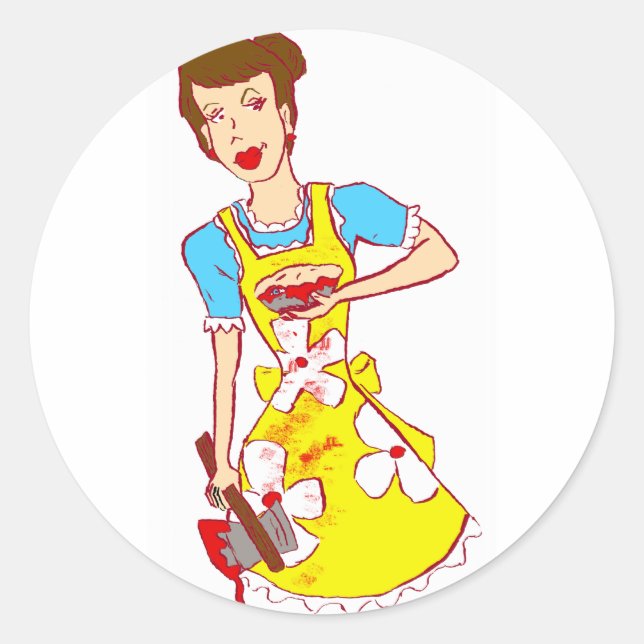 Mommie Dearest Runt Klistermärke (Framsida)